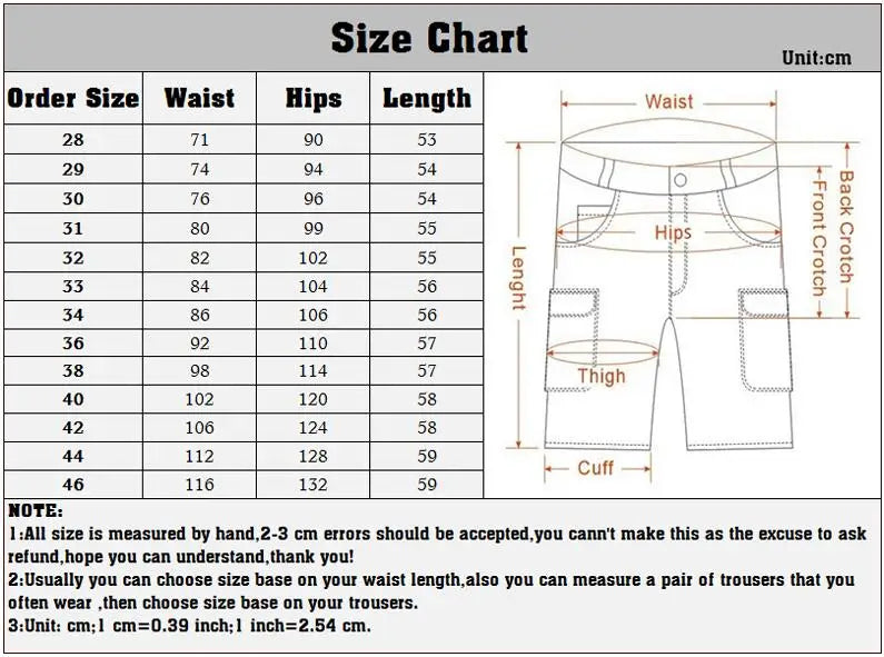 2025 Summer Men's Baggy Multi Pocket Cotton Pants (No Belt) 2025夏季男士寬鬆多口袋純棉短褲無腰帶