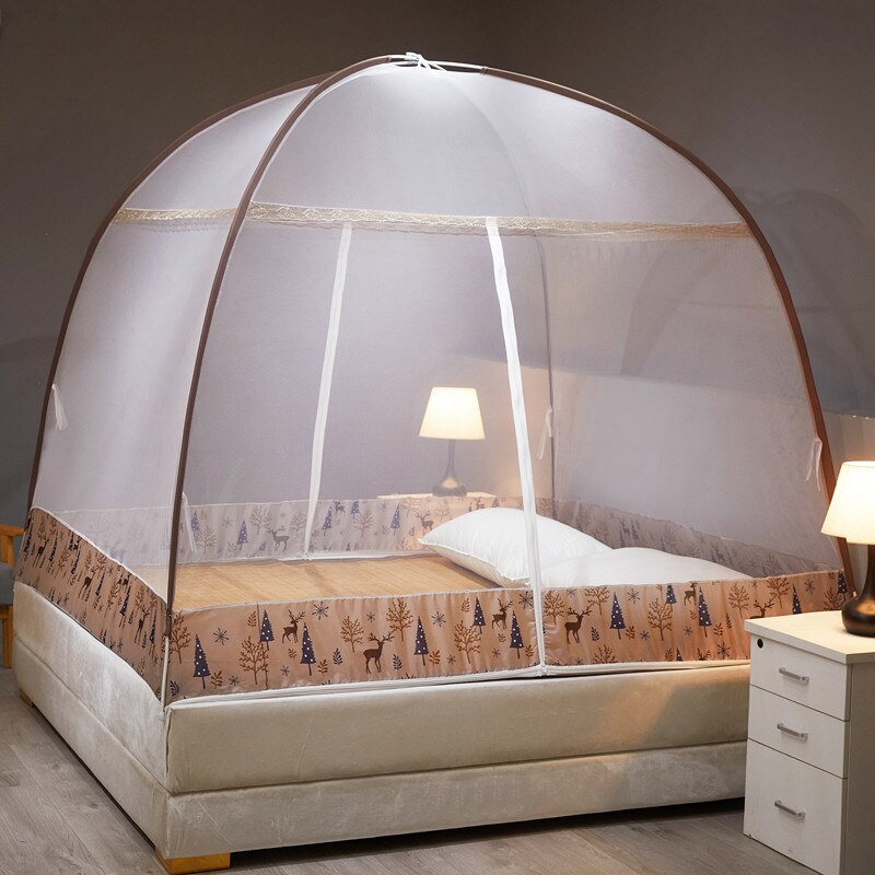 Large Mongolian Yurt Mosquito Net Canopy for Single Double Bed Crib Children Bed Tent Kids Bed Netting Baby Decoration Room 大蒙古包網蚊帳
