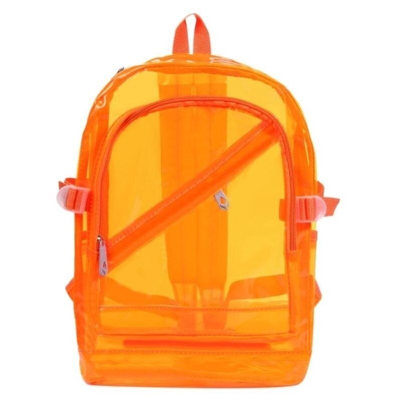 Fashion Transparent Backpack Waterproof PVC Clear Plastic Daily Backpack Mini Teenager Girls Notebook School Bag 時尚透明PVC迷你防水背包