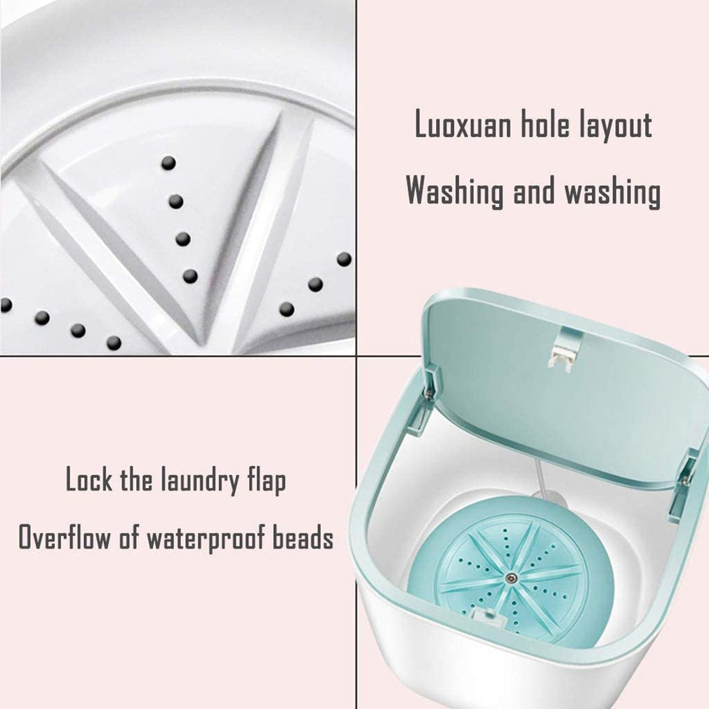 Hot Newest Portable Mini Turbo Washing With Usb Power Machine Ultrasonic Supply Mini Compact Lightweight Personal Washing 新款便攜式USB迷你渦輪洗衣機