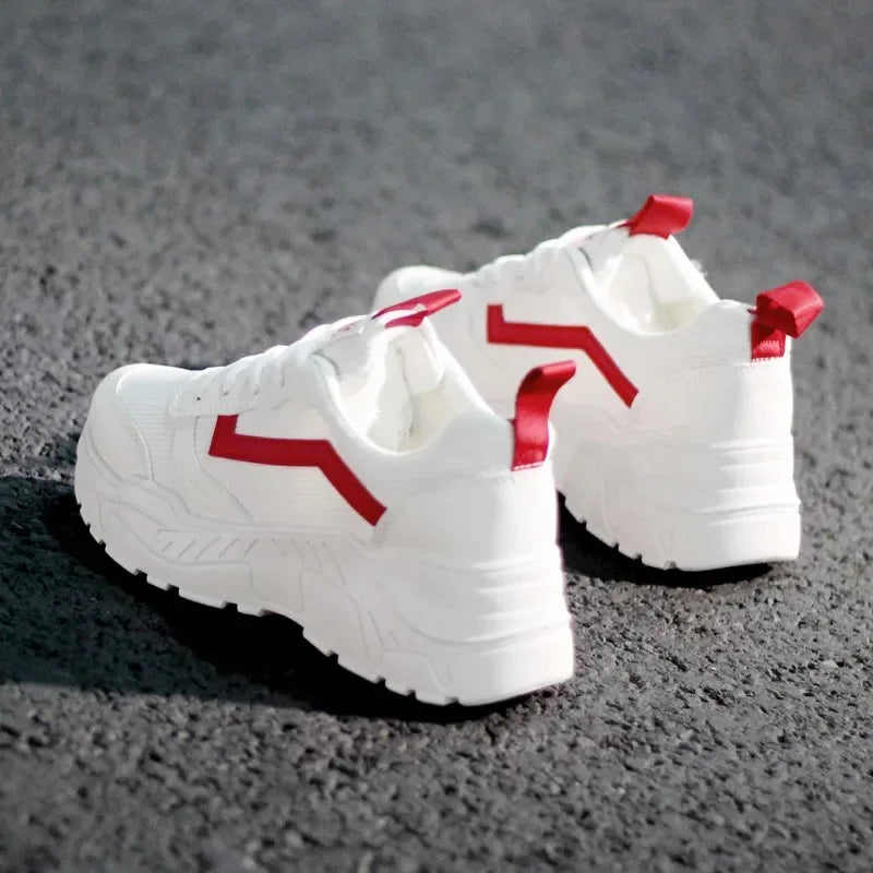 Women Casual Shoes Comfortable Breathable Mesh Flat White Sneakers 女裝舒適透氣網面休閒平底鞋