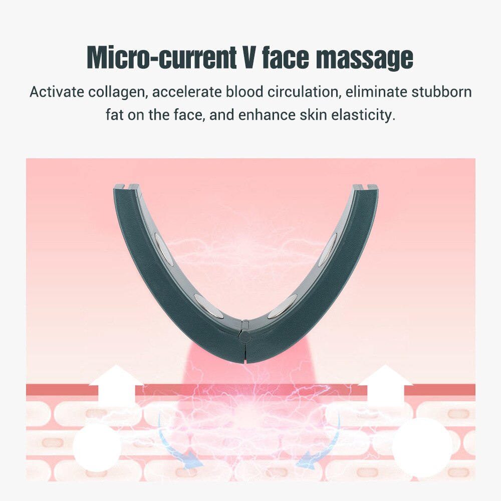 EMS Face Lifting Machine Double Chin Remover Face Slimmer V Line Face Lift Skin Tightening Device Facial Vibration Massagers EMS 面部提昇除雙下巴 V 型面振動按摩器