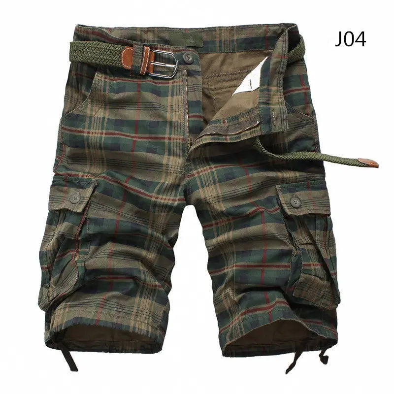 2025 Summer Men Fashion Casual Shorts (No belt) 2025夏季男士時尚格紋休閒短褲無腰帶
