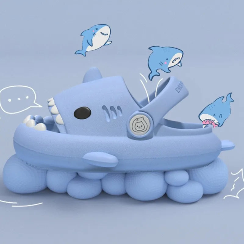 Summer Children Cute Shark Anti-Slip Slippers 夏日兒童可愛鯊魚造型防滑拖鞋