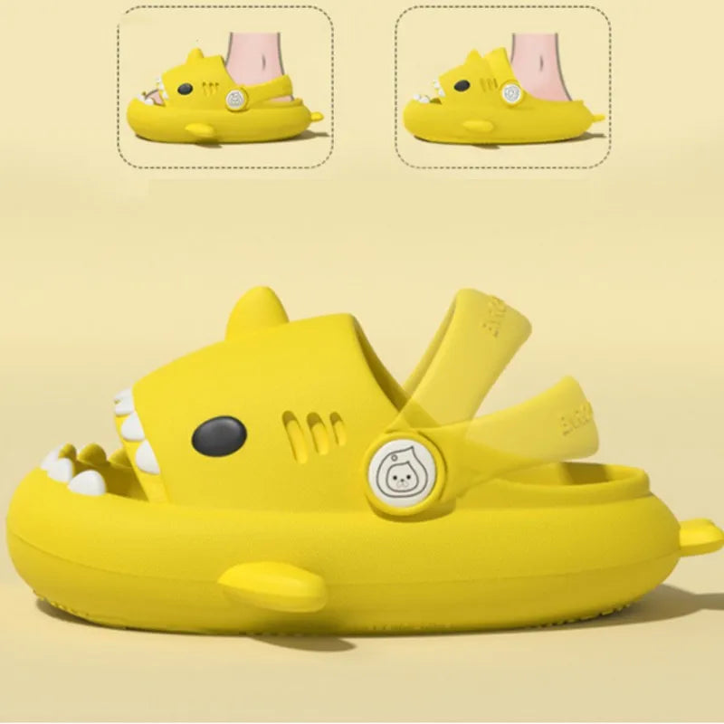 Summer Children Cute Shark Anti-Slip Slippers 夏日兒童可愛鯊魚造型防滑拖鞋