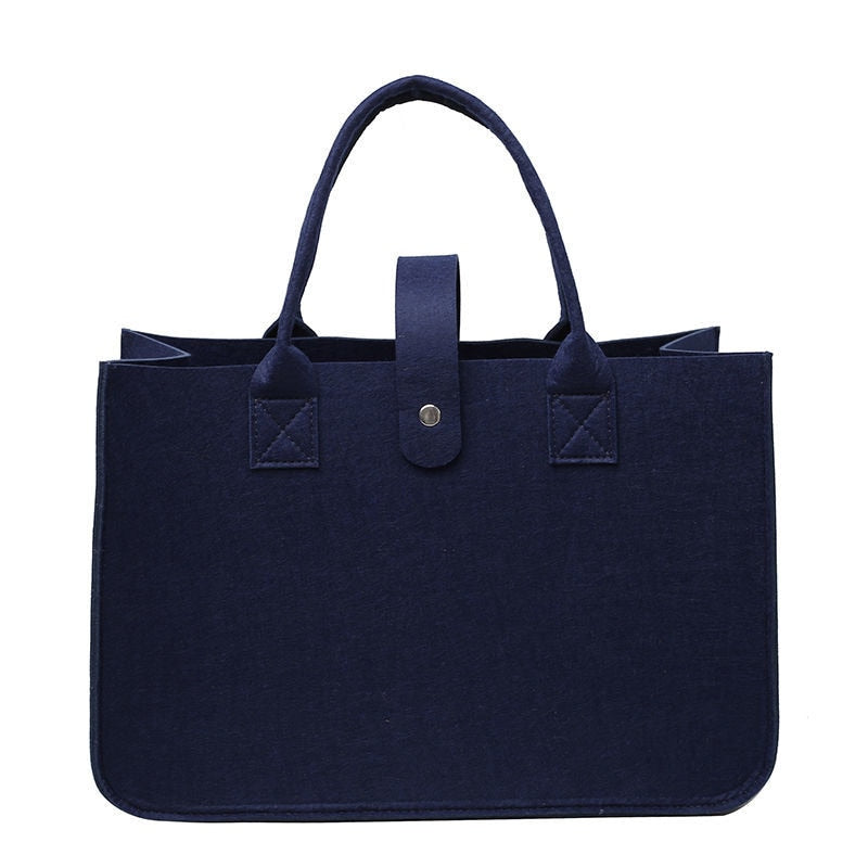 new shopping handbag women's 2022 handbag large capacity open fashion felt shopping designer tote woven bag 時尚毛氈料大容量女裝購物手提包