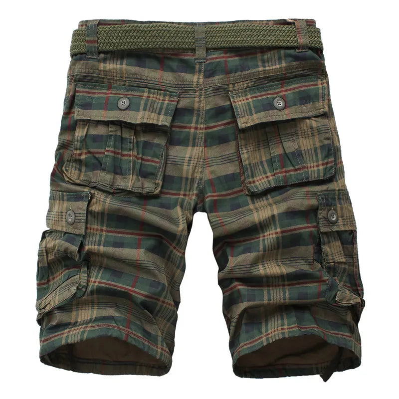 2025 Summer Men Fashion Casual Shorts (No belt) 2025夏季男士時尚格紋休閒短褲無腰帶