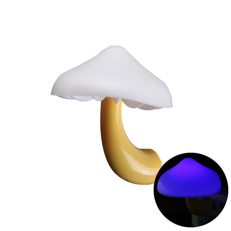LED Night Lights Mushroom Shape Wall Lamps Automatic Sensor Socket Lamp Light-control Sensor Bedroom Decor Lighting EU US Plug LED蘑菇形自動感應小夜燈