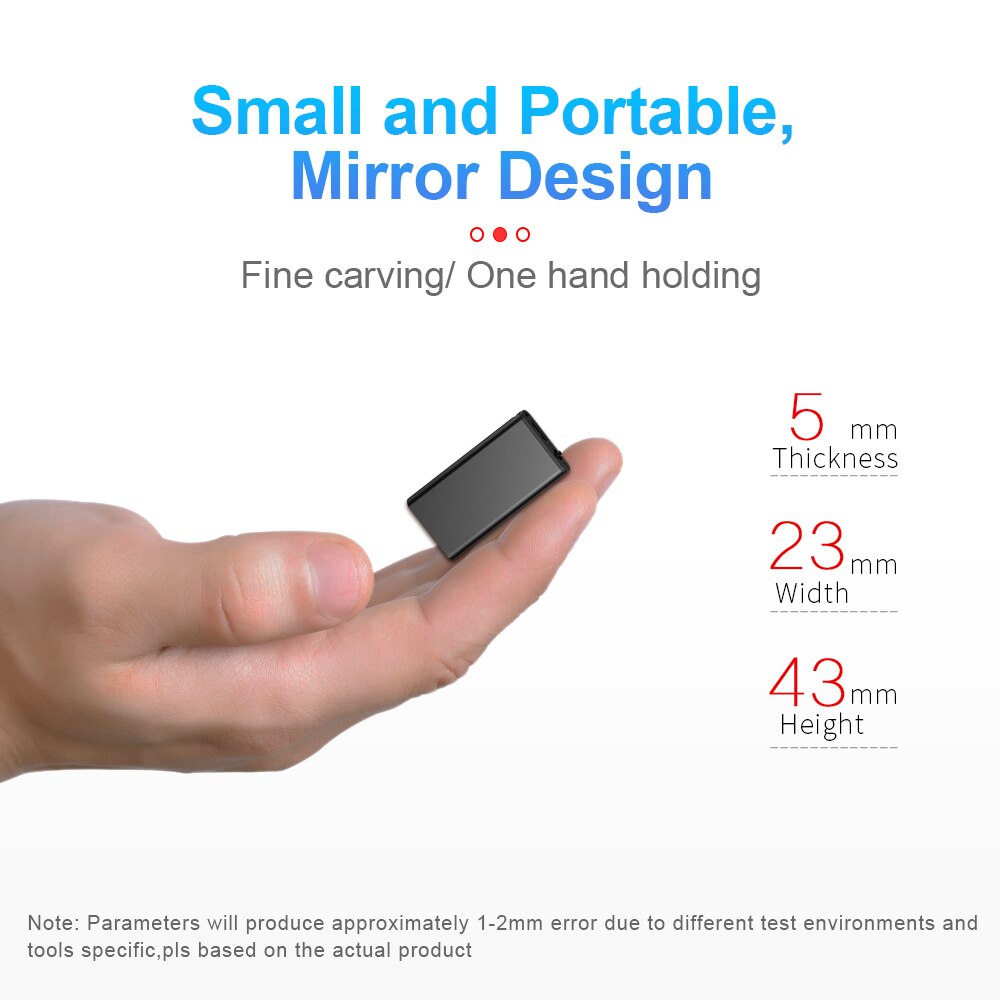 Ultra-Thin Professional Sound Digtal Recorder 32GB Portable Mini Voice Activated Dictaphone HD Noise Reduce Recording MP3 Player 超薄便攜式迷你專業高清錄音機