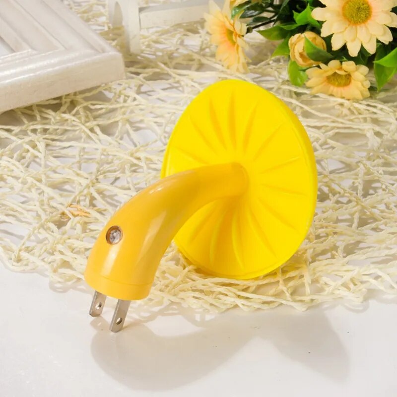 LED Night Lights Mushroom Shape Wall Lamps Automatic Sensor Socket Lamp Light-control Sensor Bedroom Decor Lighting EU US Plug LED蘑菇形自動感應小夜燈