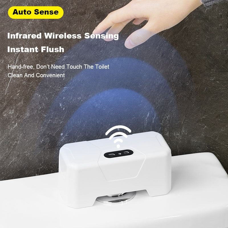 Automatic Toilet Flush Button Induction Toilet Flusher ExternalInfrared Flush KIT Smart Home Kit Smart Toilet Flushing Sensor 外置紅外線自動感應沖水馬桶智能套裝