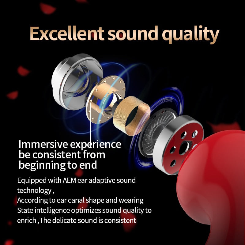 Advanced lipstick Bluetooth headset true wireless Earphones high-end high-quality Earbuds two-ears Headphones for smartphone 高品質口紅造型藍牙耳機