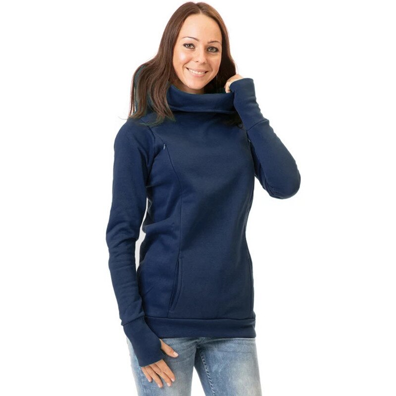 Maternity Sweatshirt Women Nursing Maternity Long Sleeves Hooded Breastfeeding Hoodies Autumn And Winter Pregnant Hooded Sweater 秋冬孕婦及哺乳設計連帽長袖衛衣