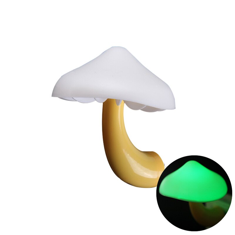 LED Night Lights Mushroom Shape Wall Lamps Automatic Sensor Socket Lamp Light-control Sensor Bedroom Decor Lighting EU US Plug LED蘑菇形自動感應小夜燈