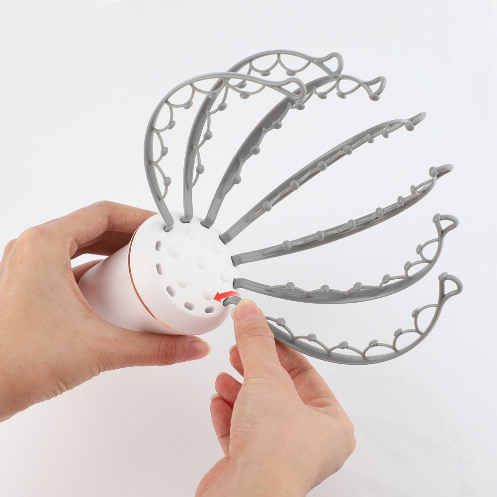 Electric Octopus Scalp Massager Head Massage Relaxation Device Relief Remove Muscle Tension Tiredness Head Massager Instrument 電動按摩頭部八爪魚