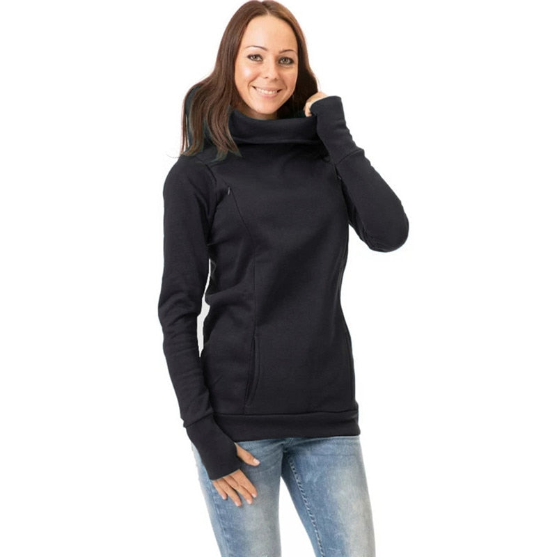 Maternity Sweatshirt Women Nursing Maternity Long Sleeves Hooded Breastfeeding Hoodies Autumn And Winter Pregnant Hooded Sweater 秋冬孕婦及哺乳設計連帽長袖衛衣