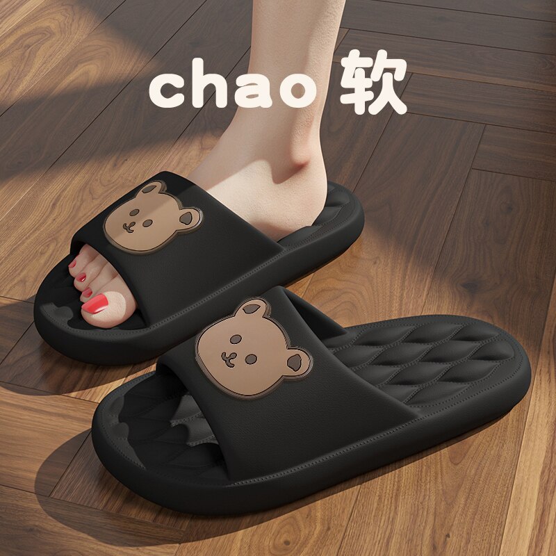 Graffiti Women Slippers Summer Slide Cartoon Shoes EVA Outdoor Women Slides Soft Thick Soled Non-slip Pool Indoor Home Slippers 塗鴉夏季女裝軟厚底防滑拖鞋