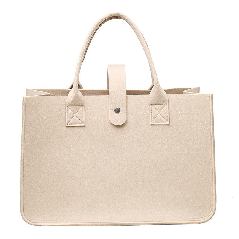 new shopping handbag women's 2022 handbag large capacity open fashion felt shopping designer tote woven bag 時尚毛氈料大容量女裝購物手提包