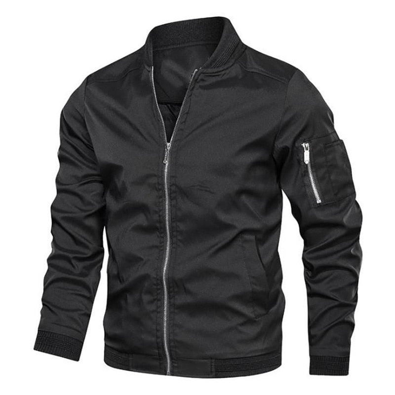 New Spring Autumn Jacket Male Bomber Jacket Casual Streetwear Male Coats Simple Windbreaker British Style Coat Windbreaker