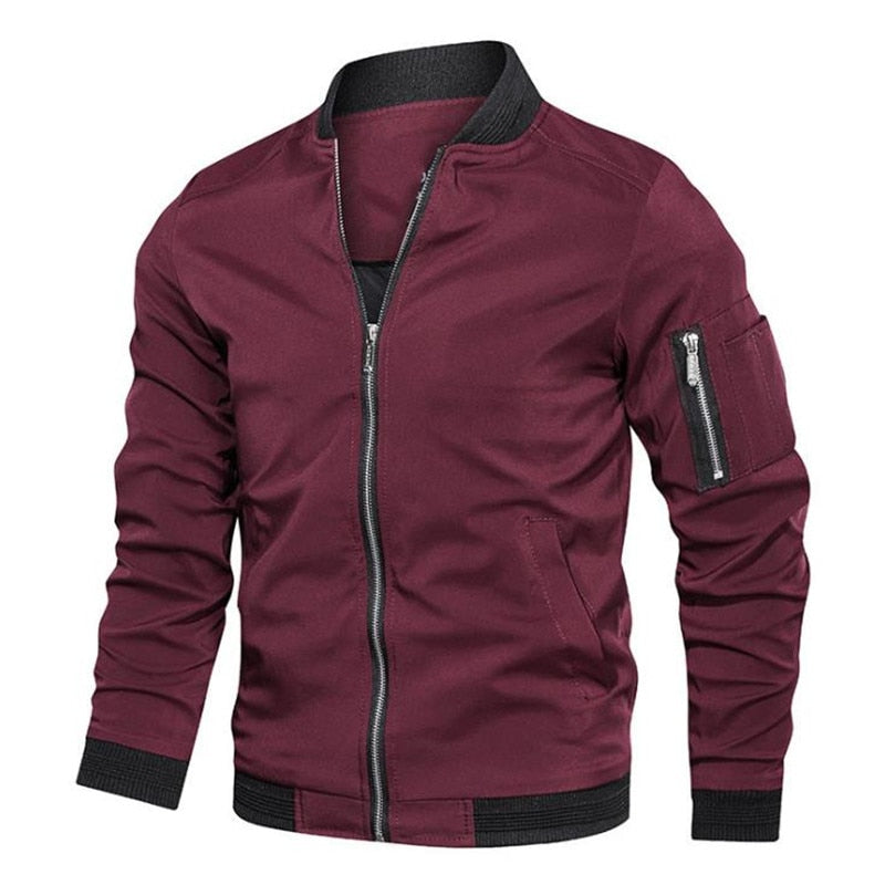 New Spring Autumn Jacket Male Bomber Jacket Casual Streetwear Male Coats Simple Windbreaker British Style Coat Windbreaker