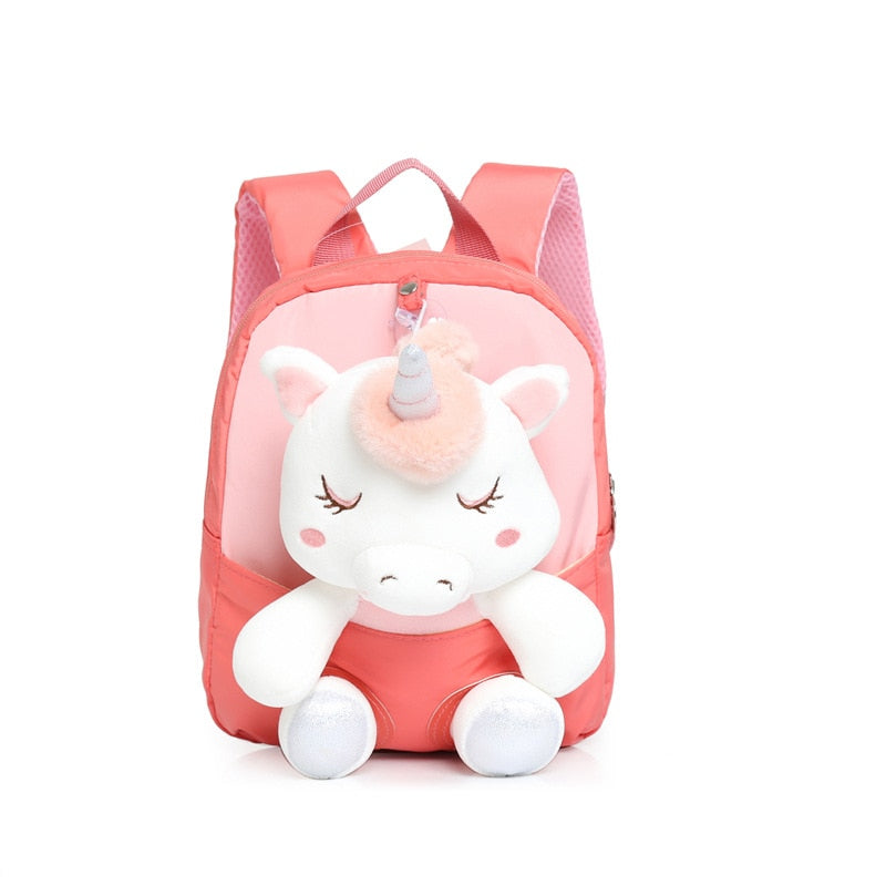 Plush School Bags for Girls Plush Animals Backpacks Kids Stuff Backpack Kindergarten Toddler Backpacks 可愛毛絨動物兒童背包