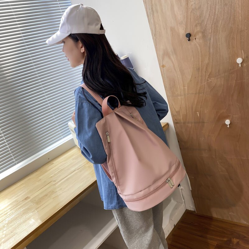 Outdoor Waterproof Nylon Sports Gym Backpack Men Women Training Fitness Travel Handbag Bagpacks with Shoes Compartment Bolsas