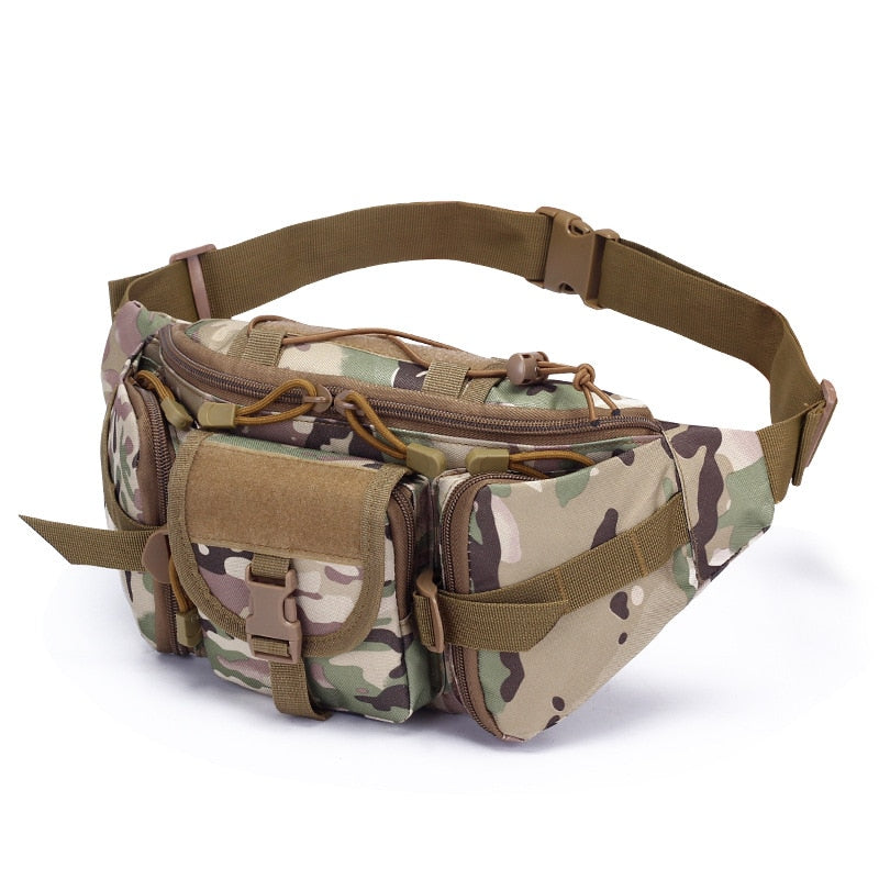 Tactical Waist Bag Fishing Pouch Outdoor Hiking Large-Capacity Waterproof Utility Pouch Riding Pockets Hunting Climbing Bag 大容量防水實用野外腰包