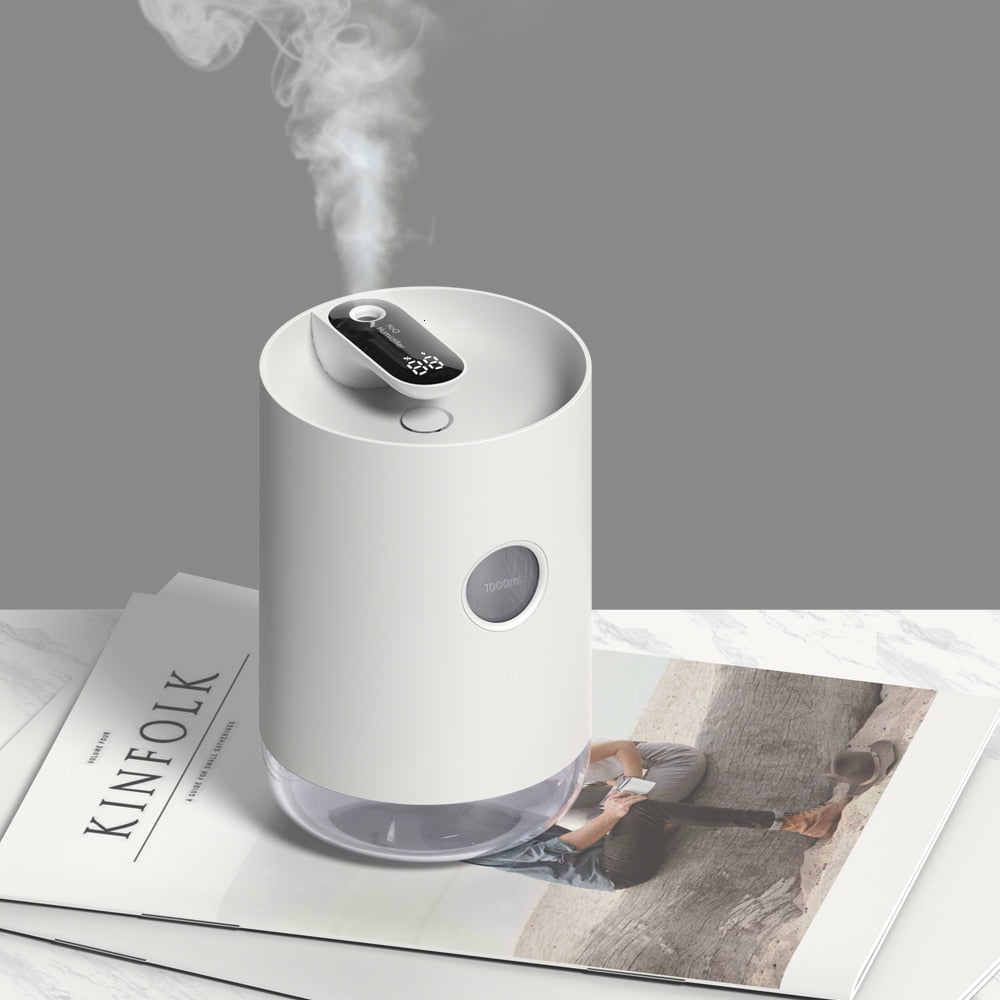 1L Air Humidifier USB Ultrasonic Cool Mist Maker Aroma Difusor 3000mAh Battery Aromatherapy Humidificador Essential Oil Diffuser 1公升 USB 超聲波香薰噴霧機