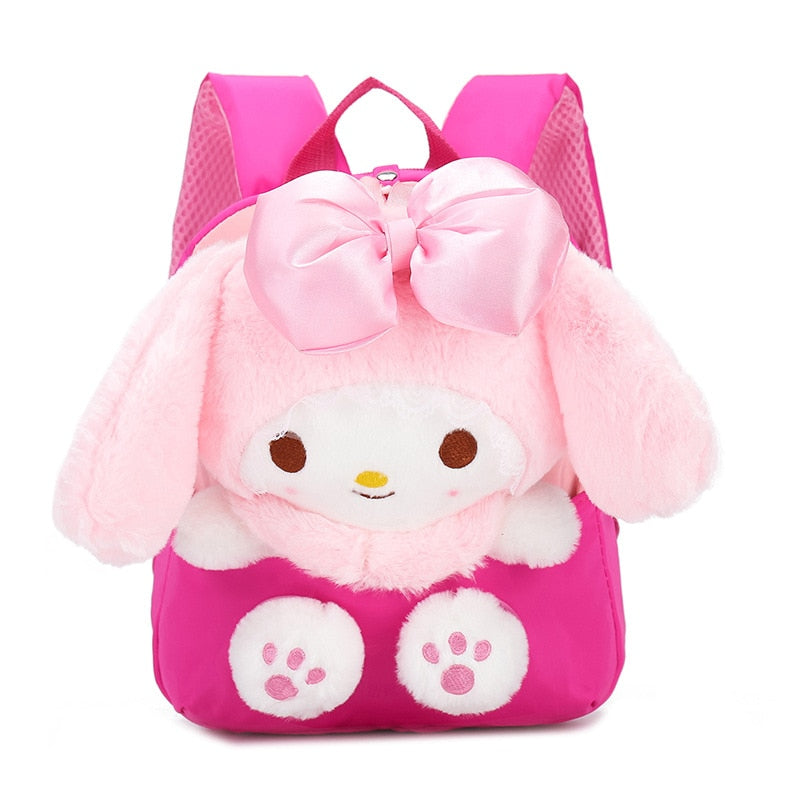Plush School Bags for Girls Plush Animals Backpacks Kids Stuff Backpack Kindergarten Toddler Backpacks 可愛毛絨動物兒童背包