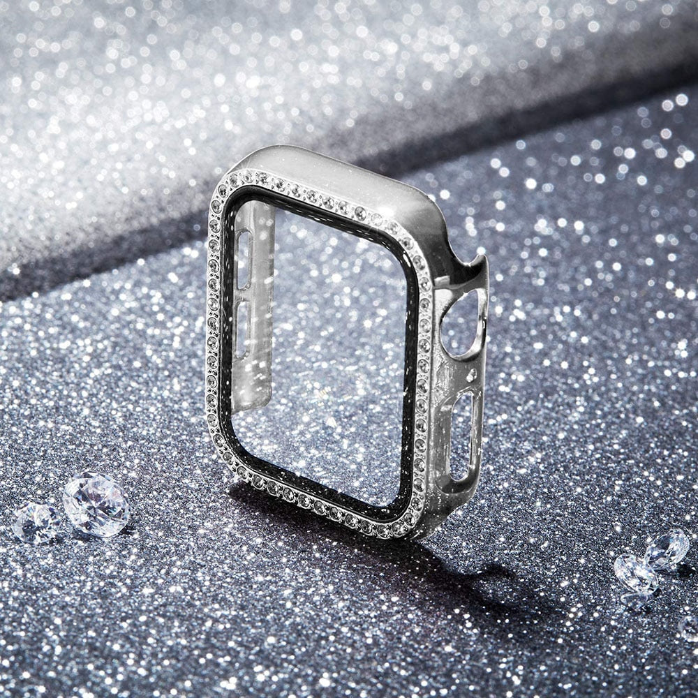 Diamond Bumper Protective Case for Apple Watch Cover Series 7 6 SE 54 38MM 42MM For Iwatch 45mm 41mm 40mm 44mm Apple Watch Case