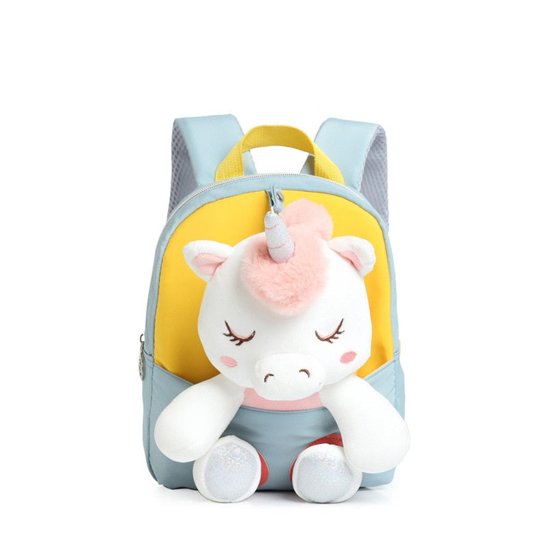 Plush School Bags for Girls Plush Animals Backpacks Kids Stuff Backpack Kindergarten Toddler Backpacks 可愛毛絨動物兒童背包
