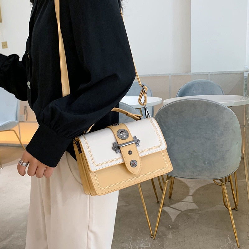 Elegant Female Casual Tote Bag 2023 Fashion New High Quality Pu Leather Women's Designer Handbag Rivet Shoulder Messenger Bags 優雅女性皮革休閒手提包