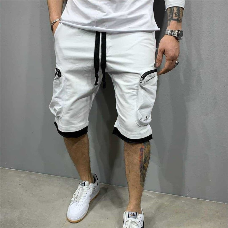 Summer Gym Quick-drying Shorts Casual Fitness Streetwear Men's Jogging Short Pants Men Multi-pocket Sport Casual Hip Cargo Short