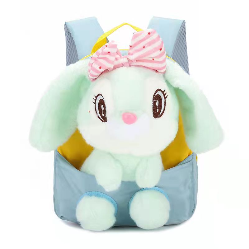 Plush School Bags for Girls Plush Animals Backpacks Kids Stuff Backpack Kindergarten Toddler Backpacks 可愛毛絨動物兒童背包