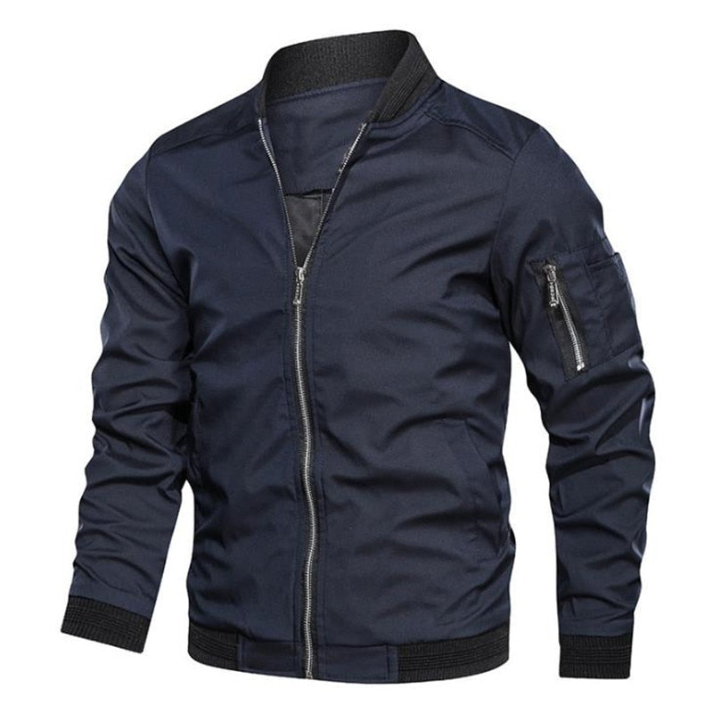New Spring Autumn Jacket Male Bomber Jacket Casual Streetwear Male Coats Simple Windbreaker British Style Coat Windbreaker
