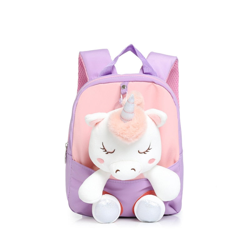 Plush School Bags for Girls Plush Animals Backpacks Kids Stuff Backpack Kindergarten Toddler Backpacks 可愛毛絨動物兒童背包