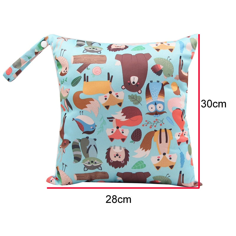 Reusable Wet Bag Mini Wetbag For Cloth Diaper Nappy Nursing Menstrual Pad PUL Stroller Maternity Wet Diaper Bag Washable 3pc Set 可清洗嬰兒孕婦物品護理套裝袋(1套3件)