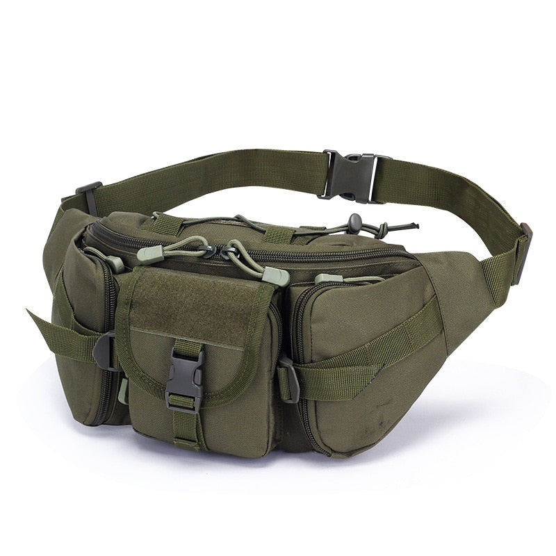 Tactical Waist Bag Fishing Pouch Outdoor Hiking Large-Capacity Waterproof Utility Pouch Riding Pockets Hunting Climbing Bag 大容量防水實用野外腰包