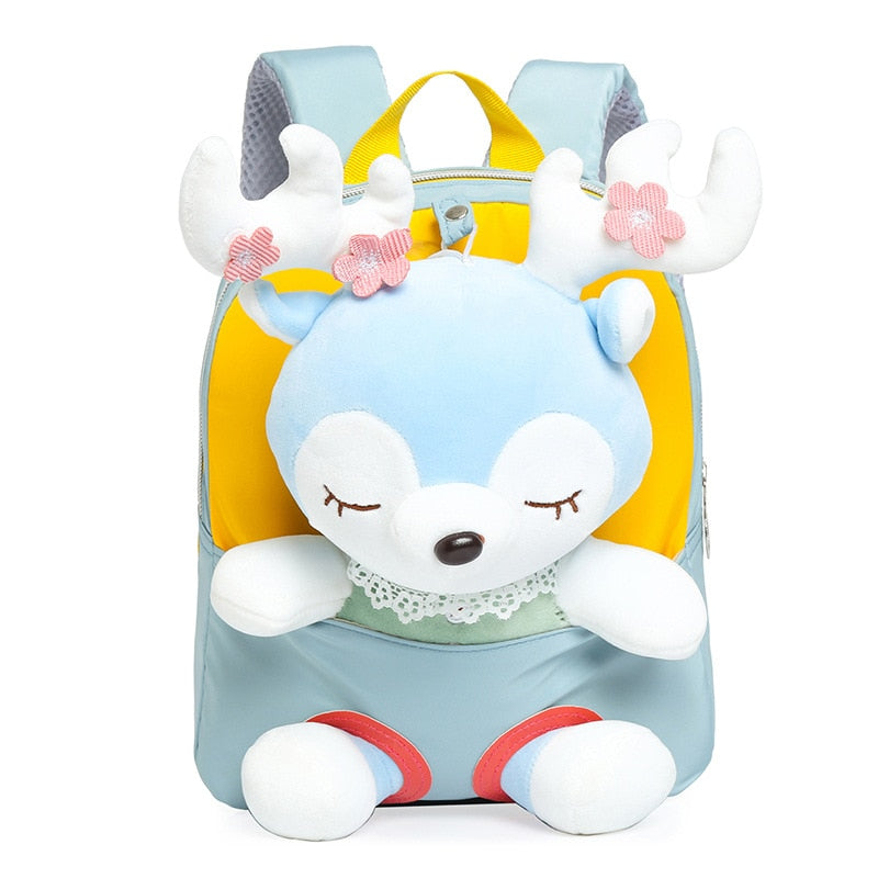 Plush School Bags for Girls Plush Animals Backpacks Kids Stuff Backpack Kindergarten Toddler Backpacks 可愛毛絨動物兒童背包