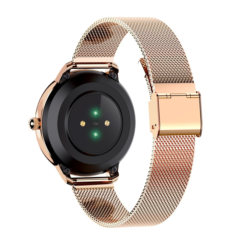 SN91 Waterproof Smart Watch Women Lovely Bracelet Heart Rate Monitor Sleep Monitor Smartwatch Connect IOS Android Round Screen