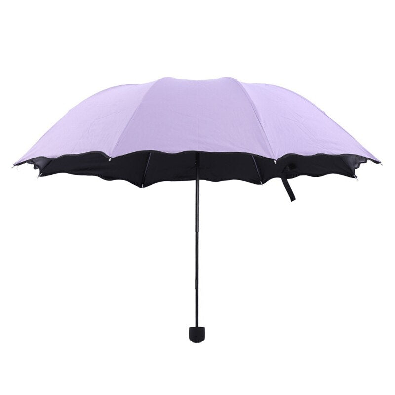 Lady Magic Flowers Umbrella Travel Parasol Folding Rain Windproof Umbrella Folding Anti-UV Sun/Rain Umbrella