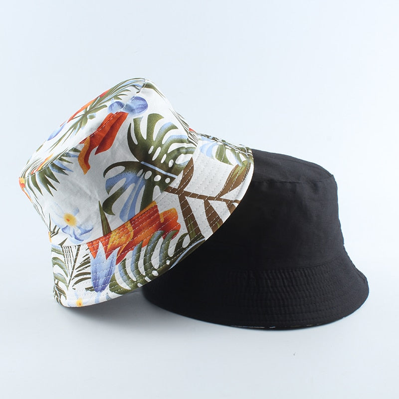 2022 New Panama Hat Men Women Print Bucket Hat Reversible Fisherman Hats Summer Casual Hip Hop Bob Chapeau Visor Bucket Cap
