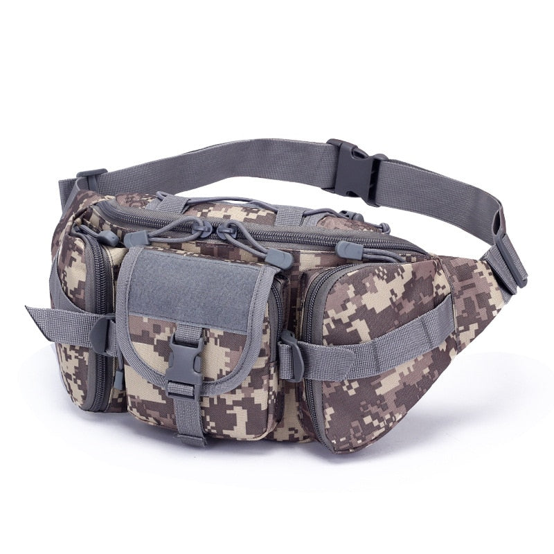 Tactical Waist Bag Fishing Pouch Outdoor Hiking Large-Capacity Waterproof Utility Pouch Riding Pockets Hunting Climbing Bag 大容量防水實用野外腰包