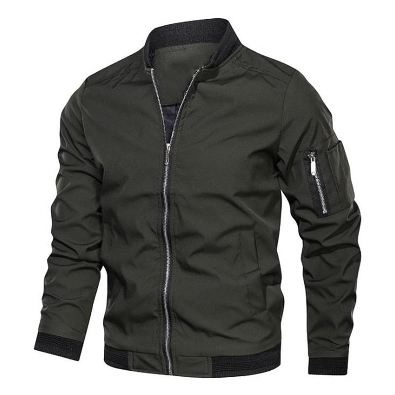 New Spring Autumn Jacket Male Bomber Jacket Casual Streetwear Male Coats Simple Windbreaker British Style Coat Windbreaker