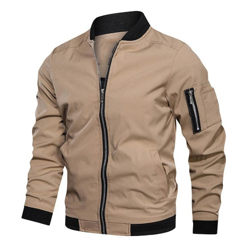 New Spring Autumn Jacket Male Bomber Jacket Casual Streetwear Male Coats Simple Windbreaker British Style Coat Windbreaker