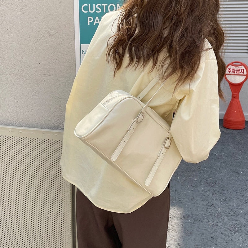 Fashion Women Green Big Shoulder Bags PU Leather Female Purse Handbags Large Capacity Ladies Daily Small Casual Tote 時尚皮革大單肩包