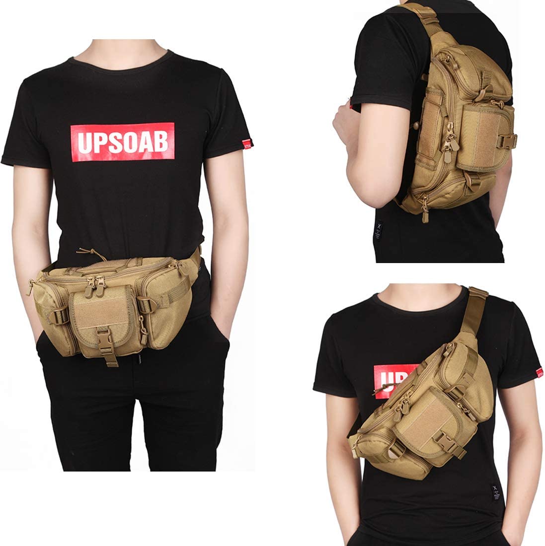 Tactical Waist Bag Fishing Pouch Outdoor Hiking Large-Capacity Waterproof Utility Pouch Riding Pockets Hunting Climbing Bag 大容量防水實用野外腰包