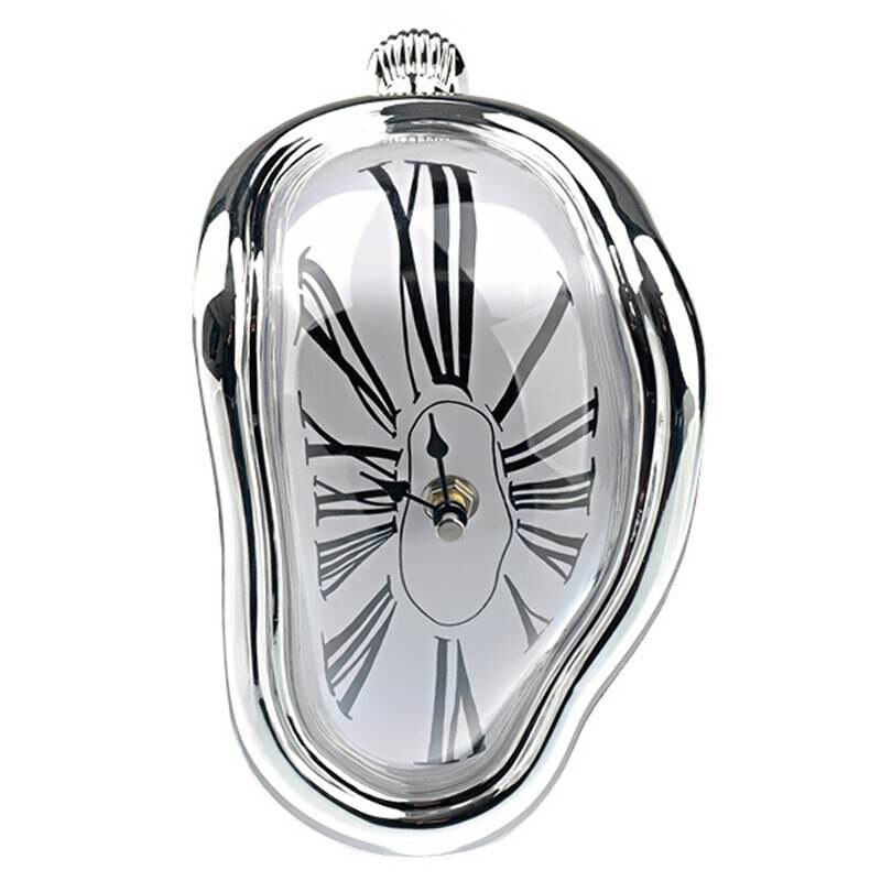 New Novel Surreal Melting Distorted Wall Clocks Surrealist Salvador Dali Style Wall Watch Decoration Gift Home Garden