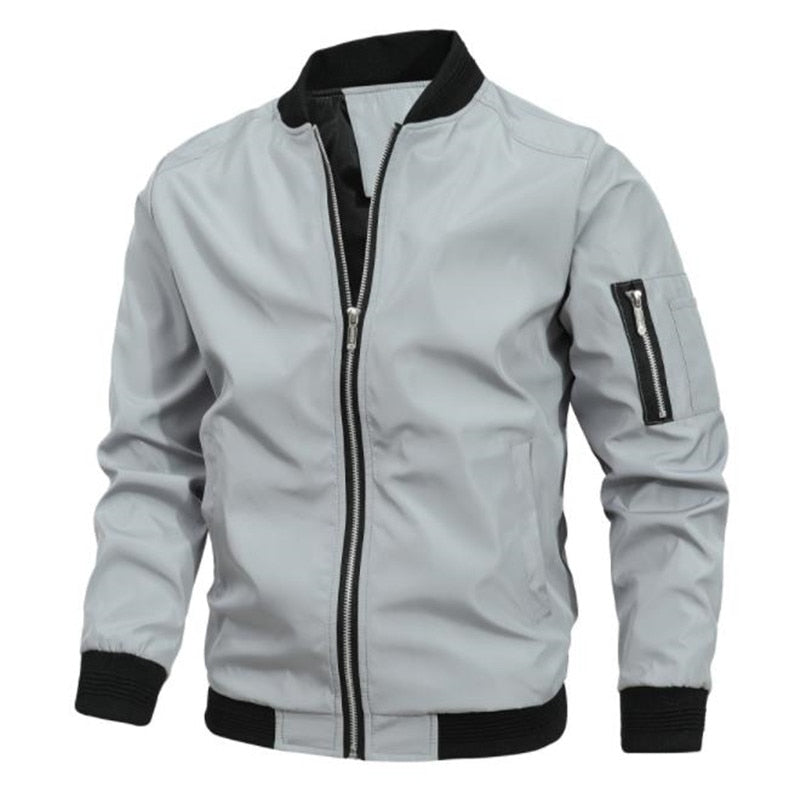 New Spring Autumn Jacket Male Bomber Jacket Casual Streetwear Male Coats Simple Windbreaker British Style Coat Windbreaker