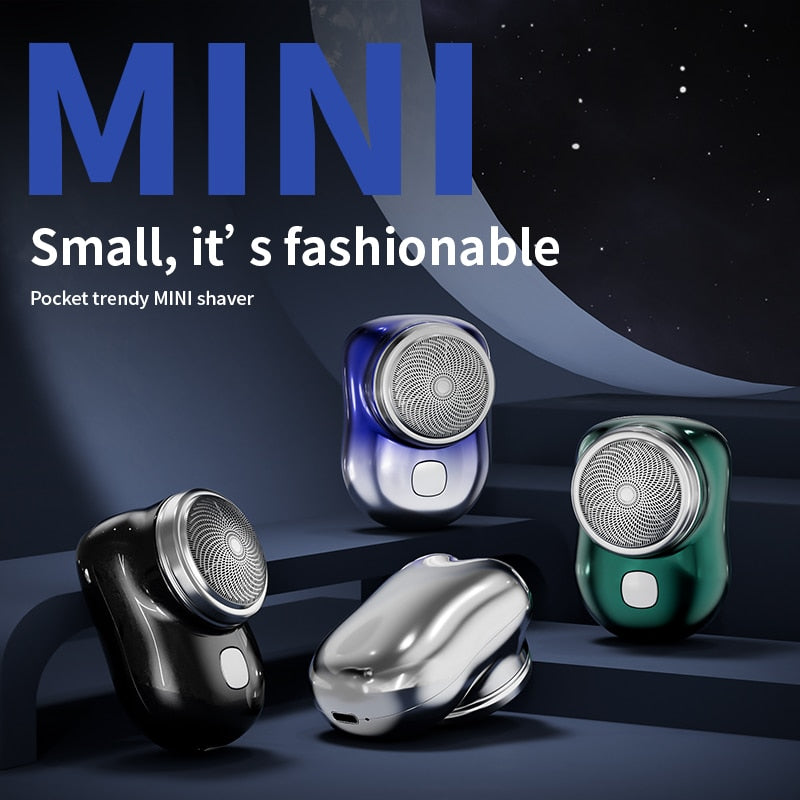 Mini Portable Electric Shaver IPX7 Waterproof Wet Dry Double Use Type-c Fast Charging Pocket Razor Beard Trimmer Shaving Machine